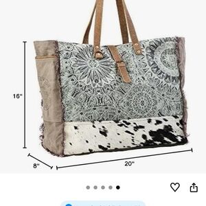 Myra Bag Gray and Black Travel Bag